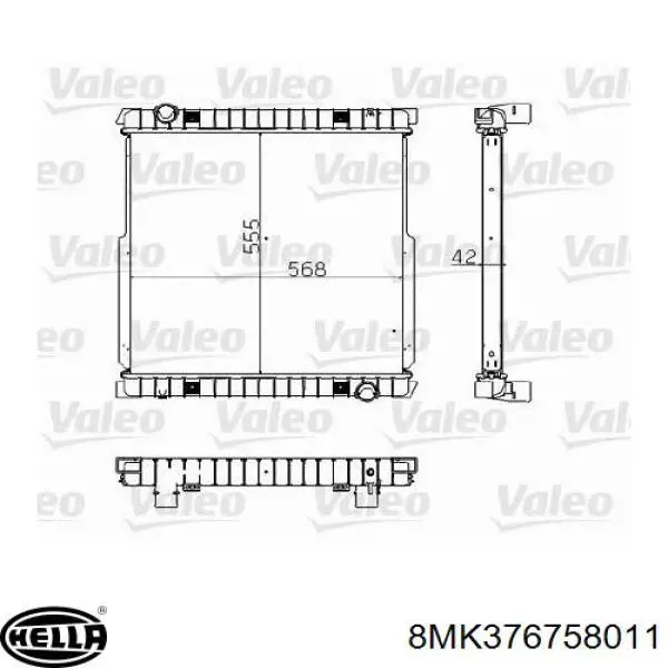 Радиатор 8MK376758011 HELLA