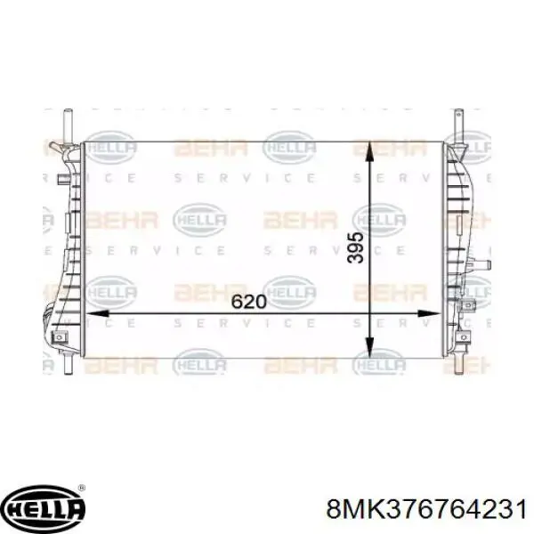 8MK 376 764-231 HELLA радиатор