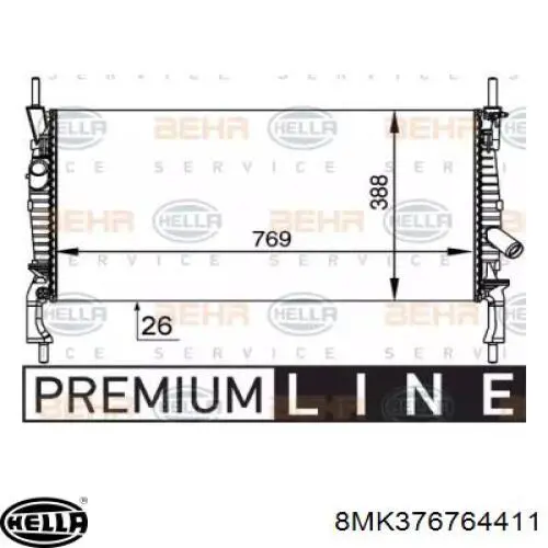 Радиатор 8MK376764411 HELLA
