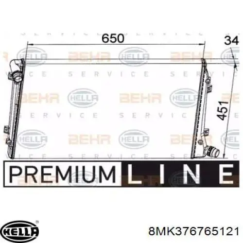 Радиатор 8MK376765121 HELLA
