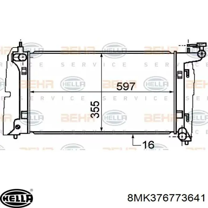 Радиатор 8MK376773641 HELLA