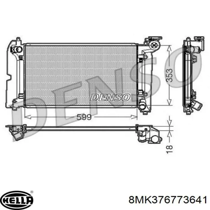 Радиатор охлаждения двигателя Glyser 372323 цена, от 80.09 USD