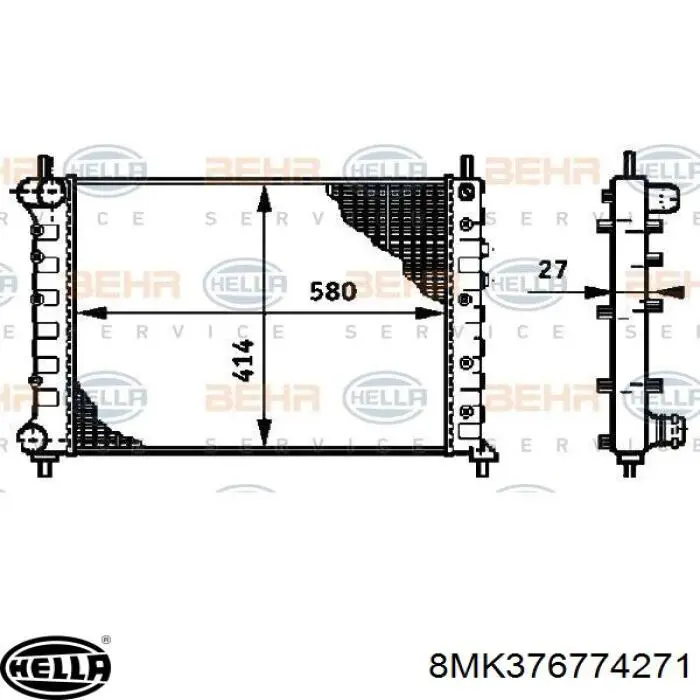 Радиатор 8MK376774271 HELLA