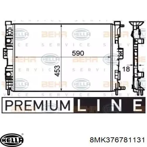 Радиатор 8MK376781131 HELLA