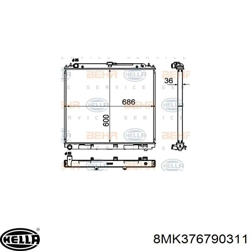 Купить 701610 VALEO Радиатор водяной
