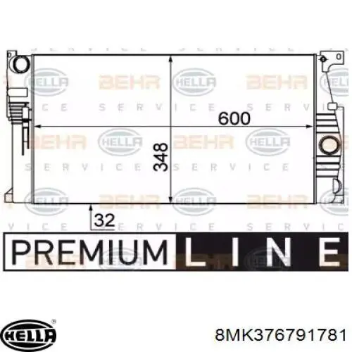 Радиатор 8MK376791781 HELLA