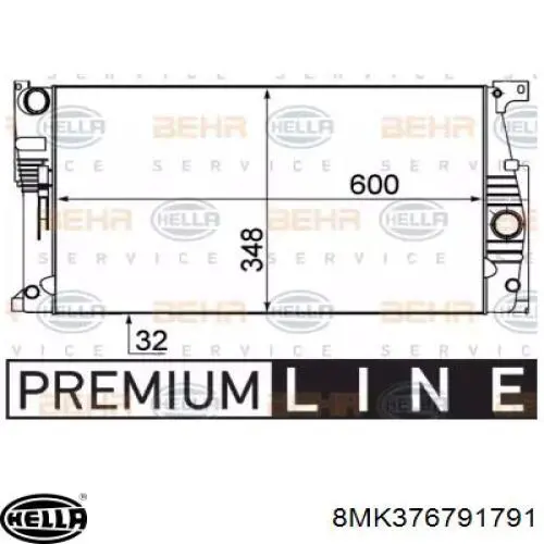 Радиатор 8MK376791791 HELLA
