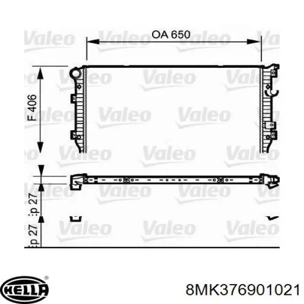 Радиатор 8MK376901021 HELLA