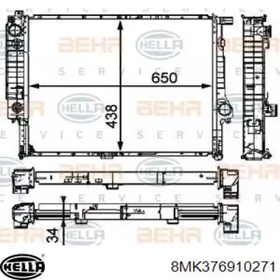 Радиатор 8MK376910271 HELLA