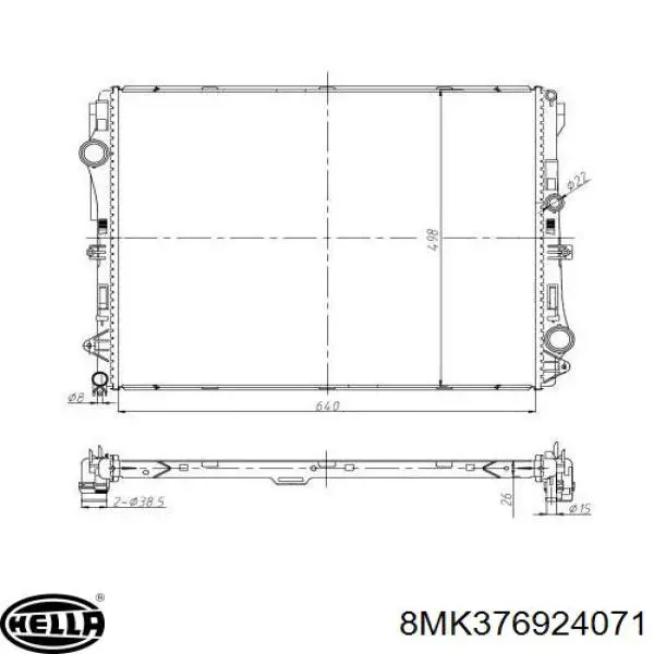 Q1720626 Q-fix Radiador de esfriamento de motor