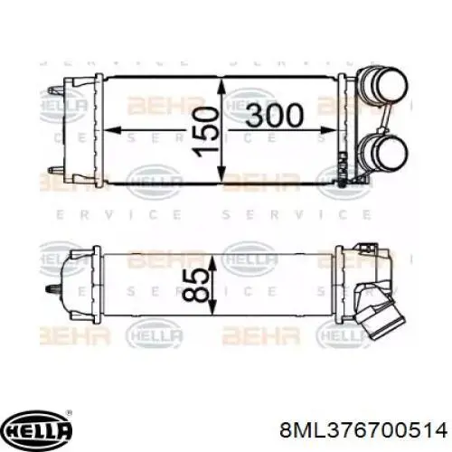 Интеркулер 8ML376700514 HELLA