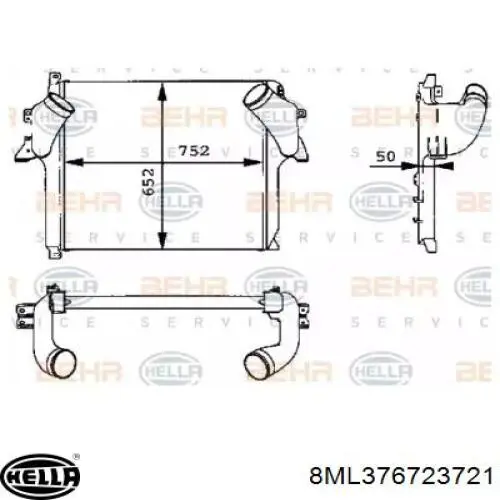 Купить A9425010901 Mercedes Интеркулер