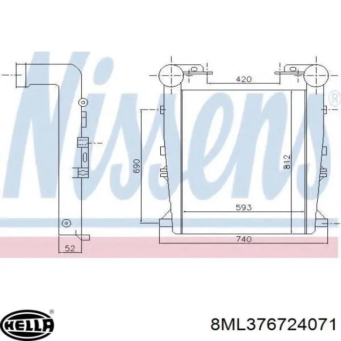 Интеркулер 8ML376724071 HELLA