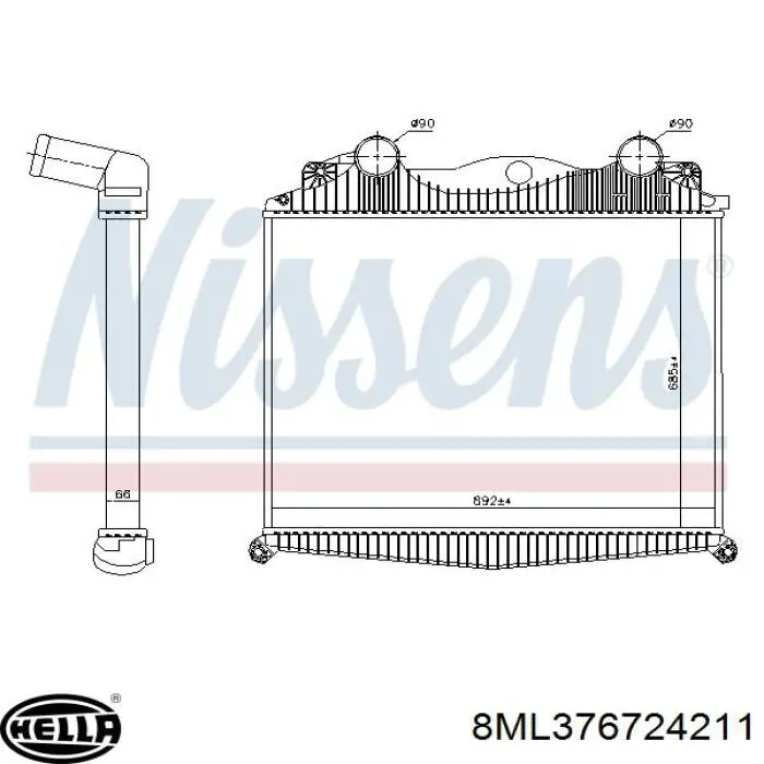 Интеркулер 97014 Nissens