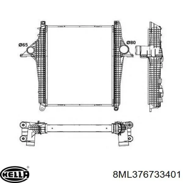 Купить 8ML376733401 HELLA Интеркулер