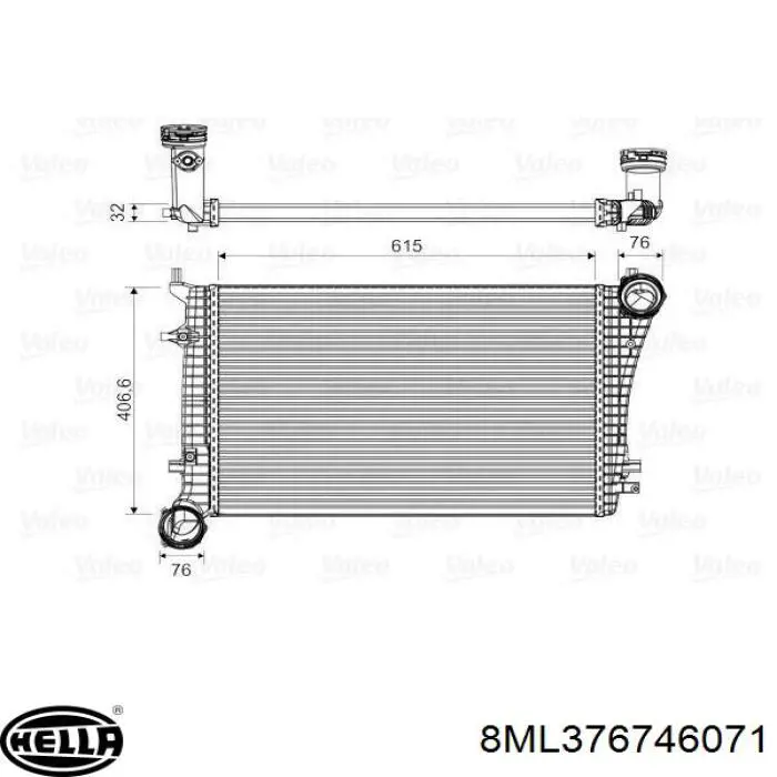 Интеркулер CI167000P Mahle Original