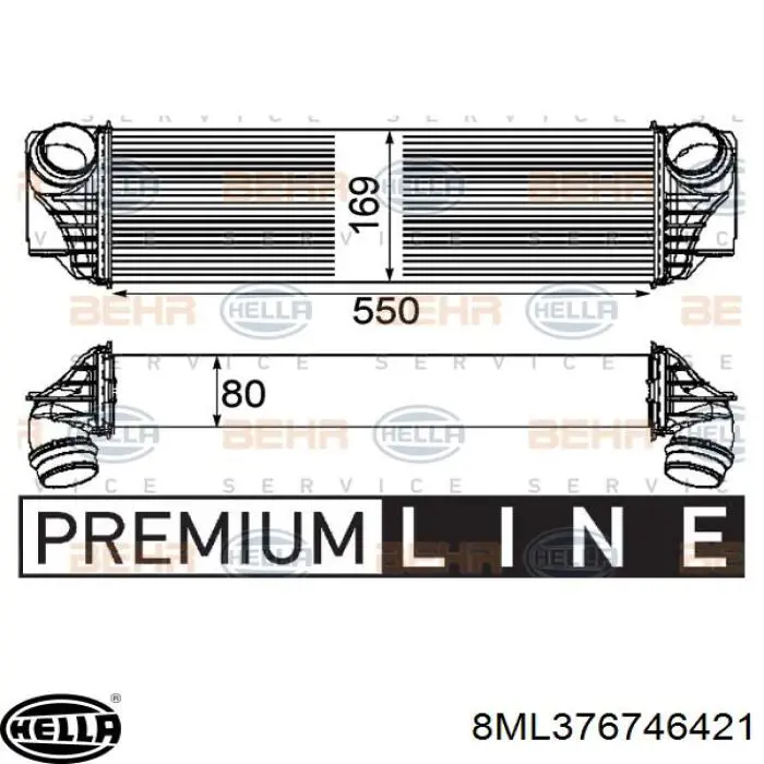 Интеркулер 8ML376746421 HELLA