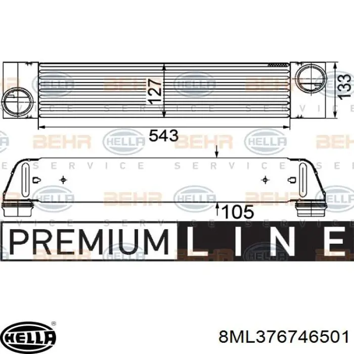 Интеркулер 8ML376746501 HELLA