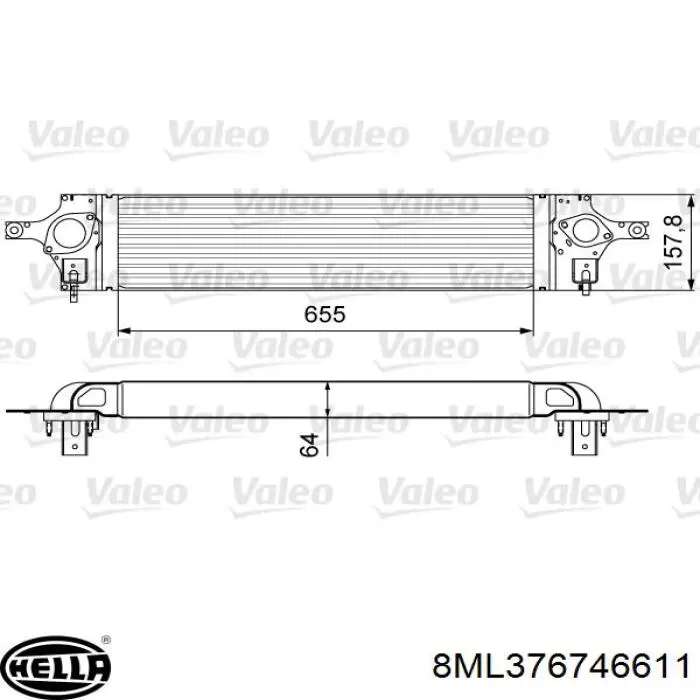 Интеркулер 144968841R Nissan