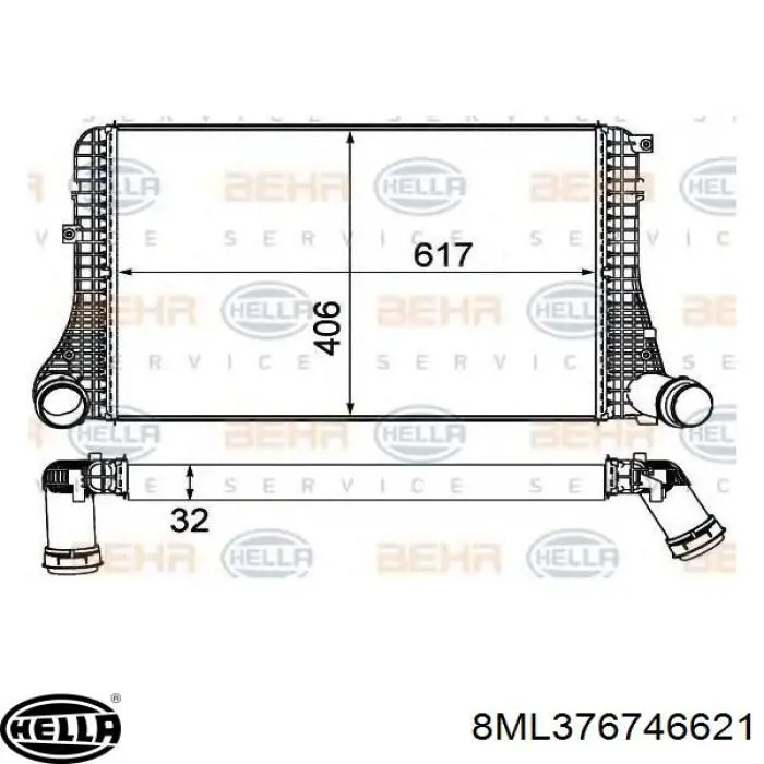 Интеркулер 1671444 Ford