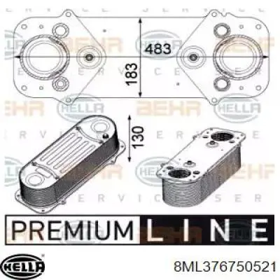 Интеркулер 8ML376750521 HELLA