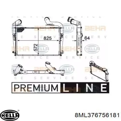 Интеркулер 8ML376756181 HELLA