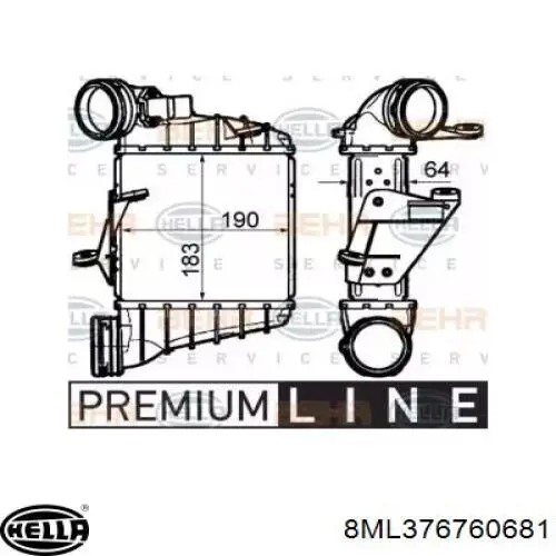 Интеркулер 8ML376760681 HELLA