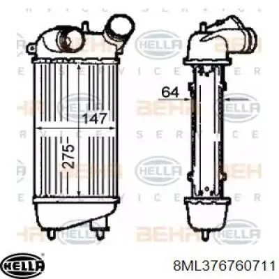 Интеркулер 8ML376760711 HELLA