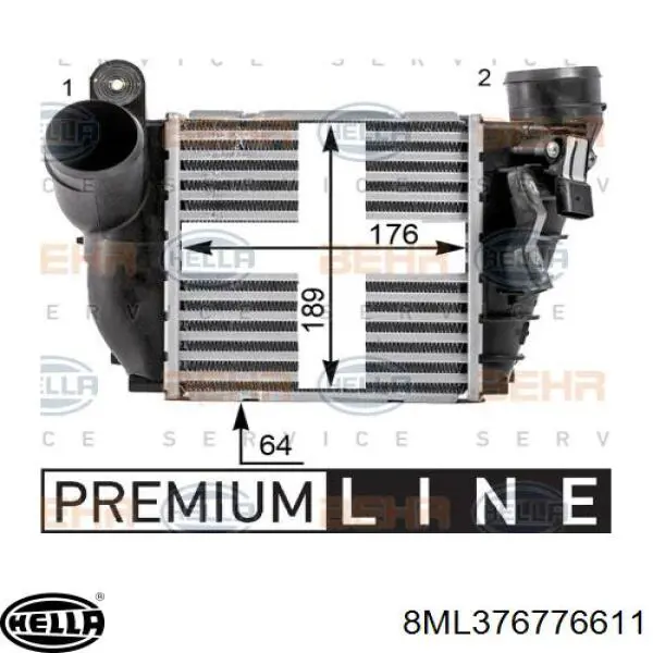 Интеркулер 8ML376776611 HELLA