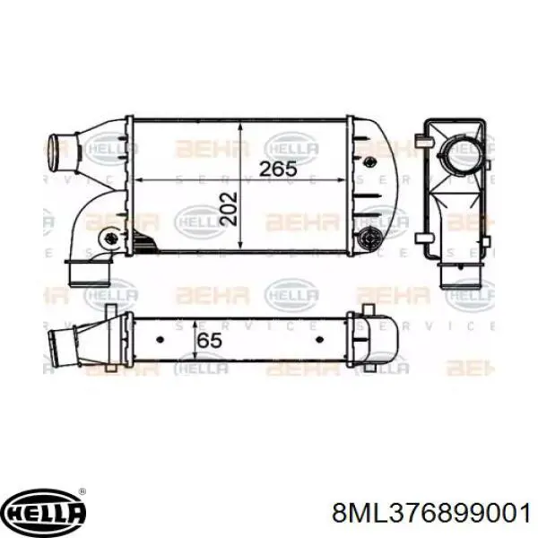 Интеркулер 8ML376899001 HELLA