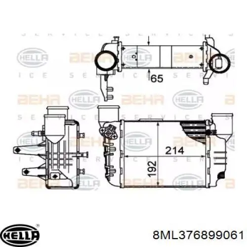 Интеркулер 8ML376899061 HELLA