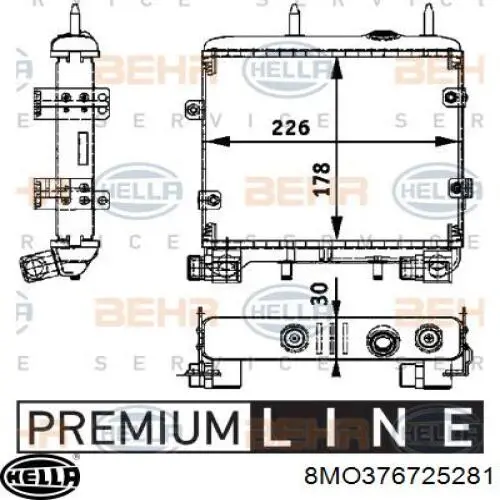 Масляный радиатор 8MO376725281 HELLA