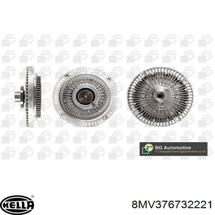 Купить 8MV376732221 HELLA Муфта вентилятора охлаждения