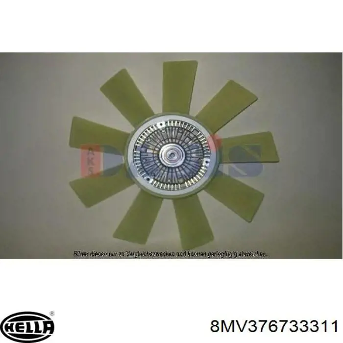 Вентилятор (крыльчатка) радиатора охлаждения HELLA 8MV376733311
