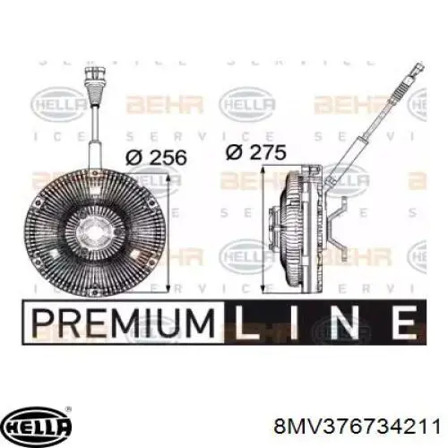 Вискозная муфта HELLA 8MV376734211 цена, от 482.04 USD