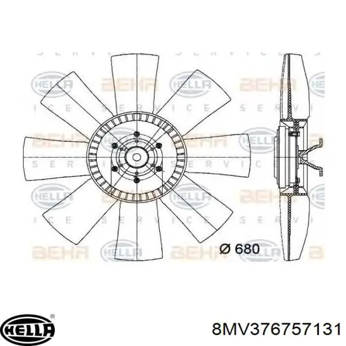 8MV376757131 HELLA Гидромуфта привода вентилятора