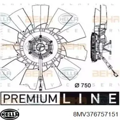 Крыльчатка радиатора охлаждения 8MV376757151 HELLA