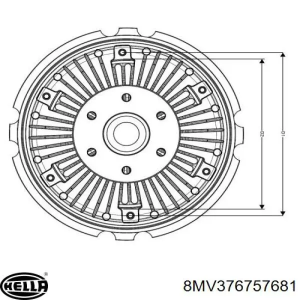 Вискомуфта вентилятора 02239601 Sampa Otomotiv‏
