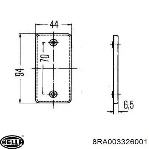 Купить A0005444205 Mercedes Катафот (отражатель) заднего бампера