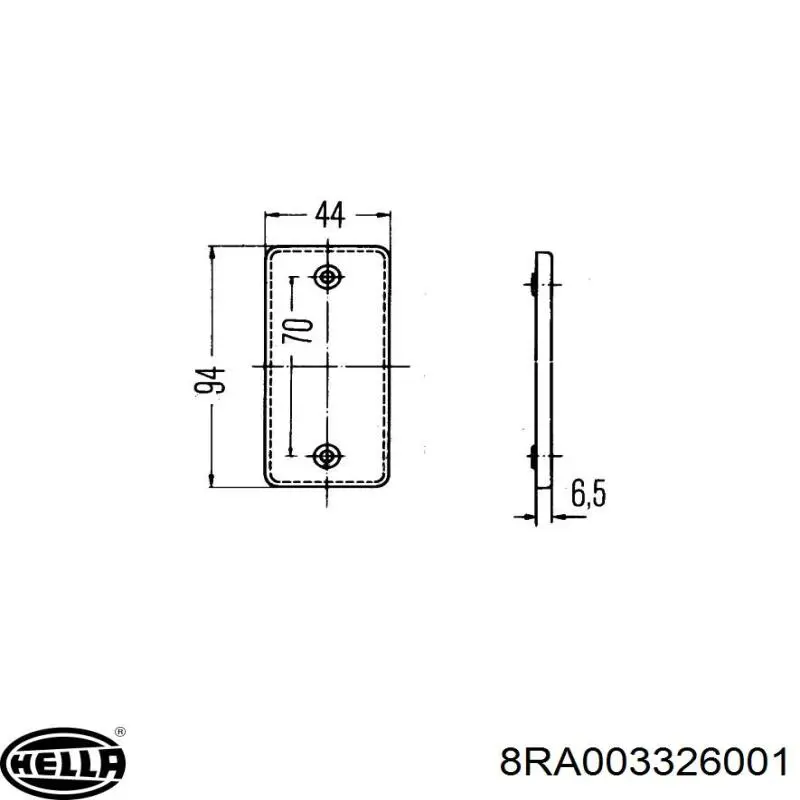 Катафот заднего бампера 8RA003326001 HELLA