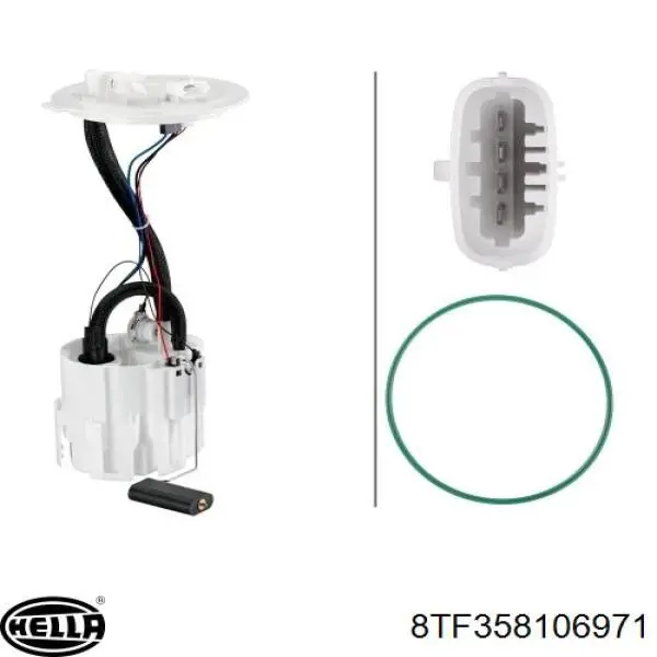 8TF 358 106-971 HELLA топливный насос электрический погружной