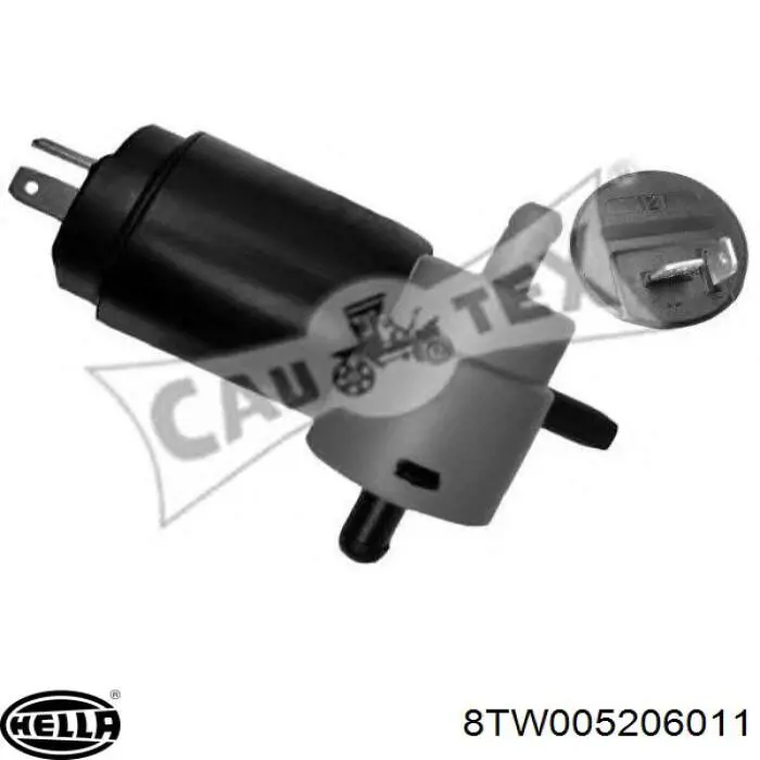 Мотор омывателя стекла передний/задний HELLA 8TW005206011