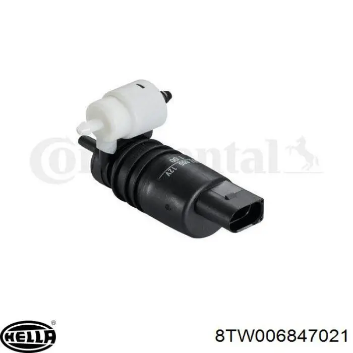 Купить 8TW006847021 HELLA Насос-мотор омывателя стекла, перед/зад