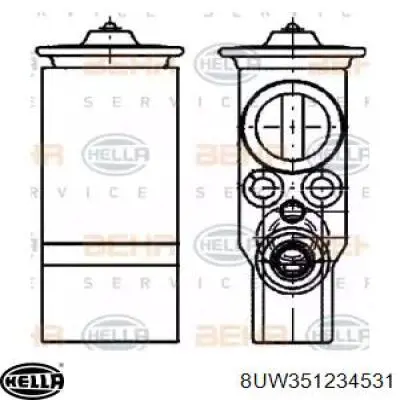 Клапан TRV кондиционера 8UW351234531 HELLA