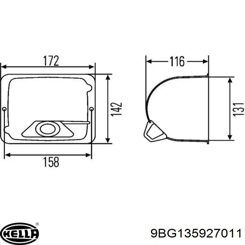 9BG135927011 HELLA Фара