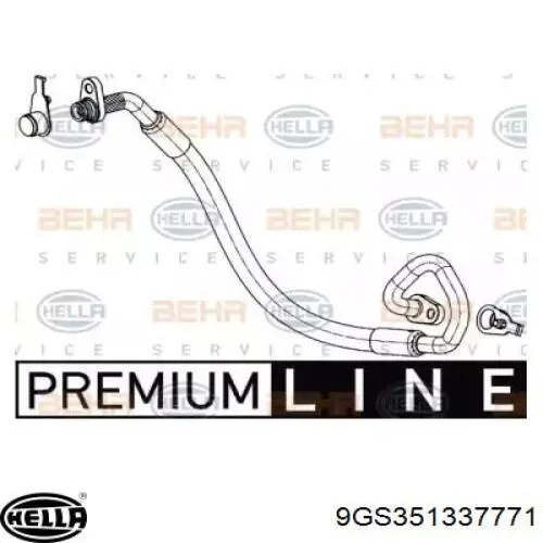 9GS351337771 HELLA Шланг кондиционера, от компрессора к радиатору