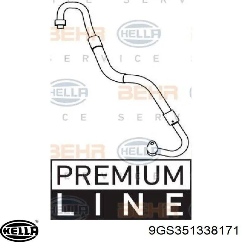 Tubería de baja / alta presión, aire acondicionado, de condensador a secador 9GS351338171 HELLA