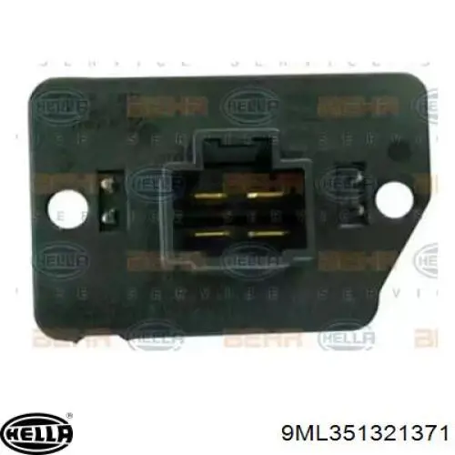 9ML351321371 HELLA резистор (сопротивление вентилятора печки (отопителя салона))
