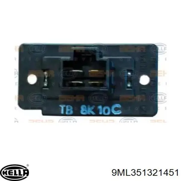 Резистор (сопротивление) вентилятора печки (отопителя салона) HELLA 9ML351321451