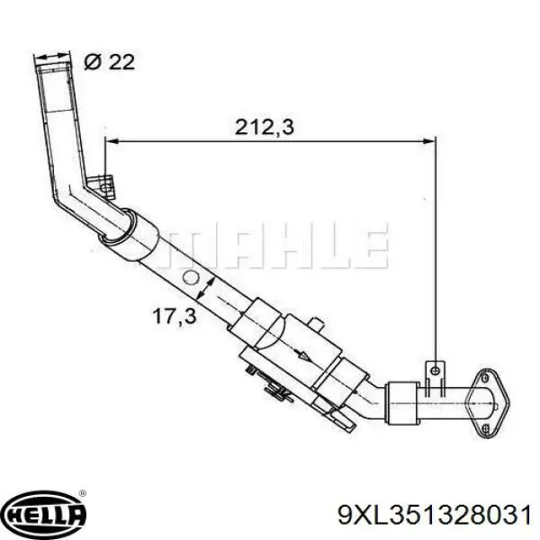 Регулирующий клапан охлаждающей жидкости 9XL351328031 HELLA